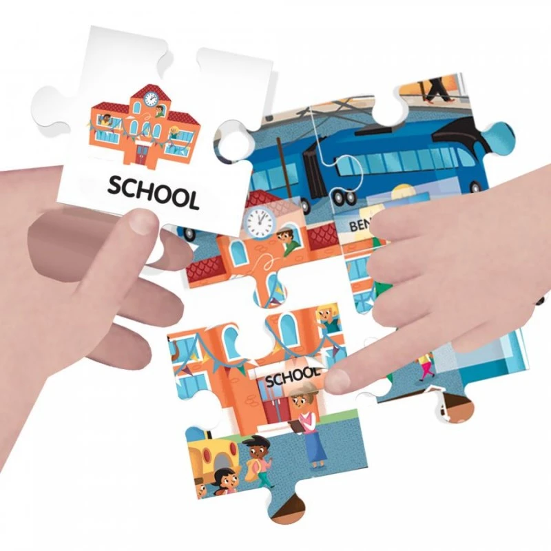 Образователен пъзел, Headu, Първи 100 английски думи, Град