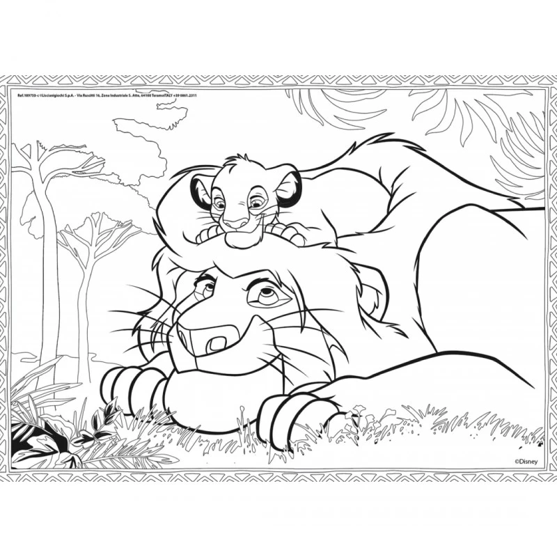 Пъзел, Lisciani, Disney, Цар Лъв, Двулицеви пъзели 4 х 48 части