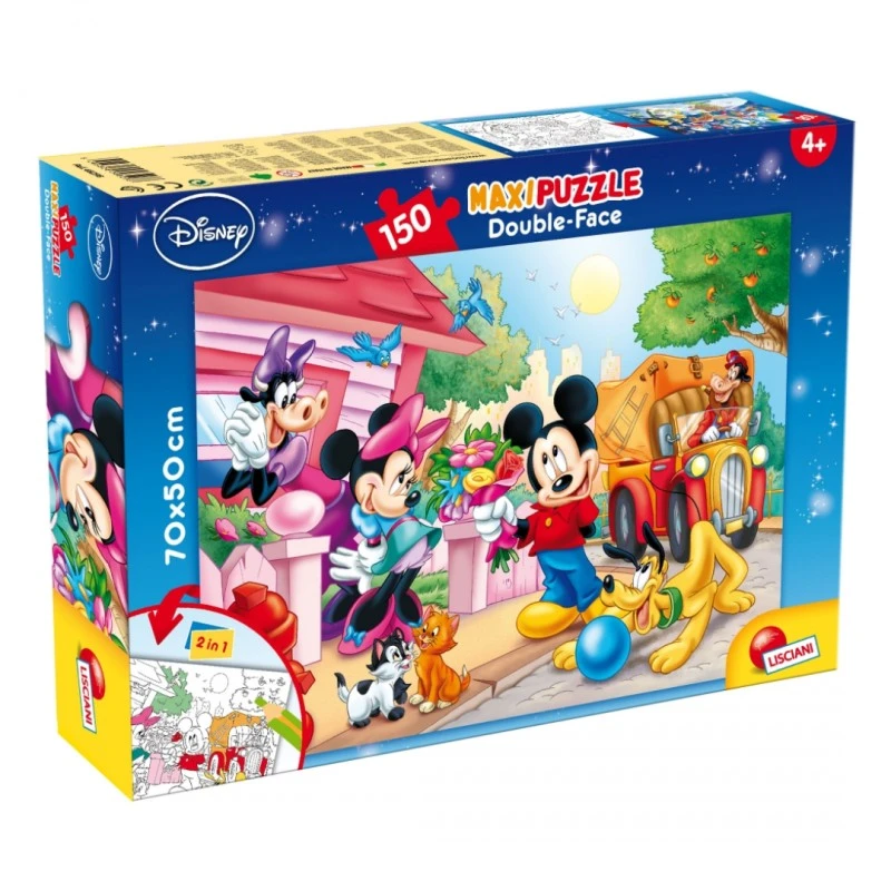 Пъзел, Lisciani, Mickey Mouse, Двулицев пъзел 150 части