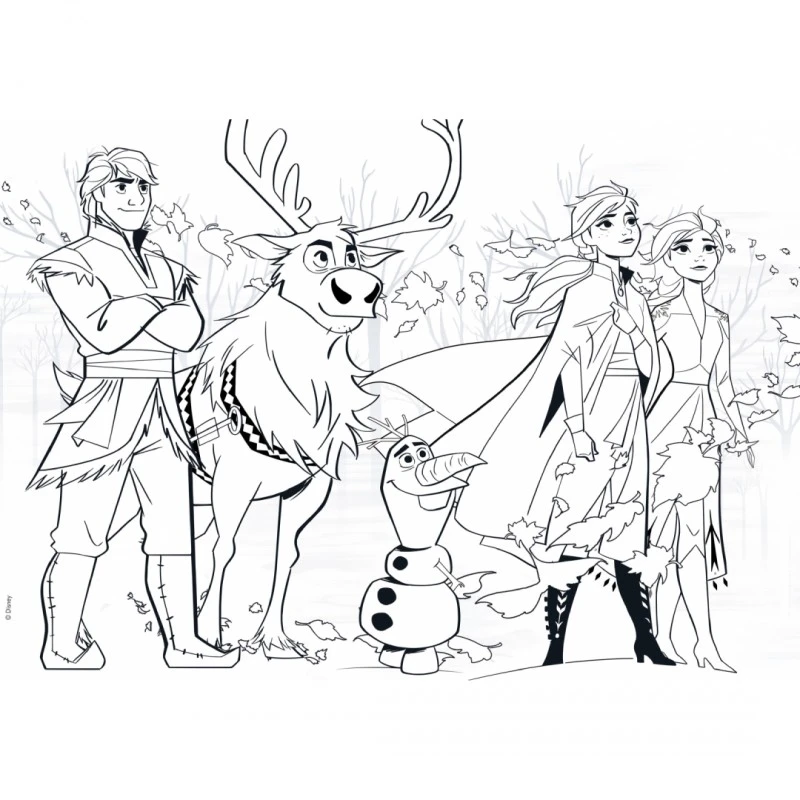 Пъзел, Lisciani, Frozen 2, Двулицев пъзел 108 части