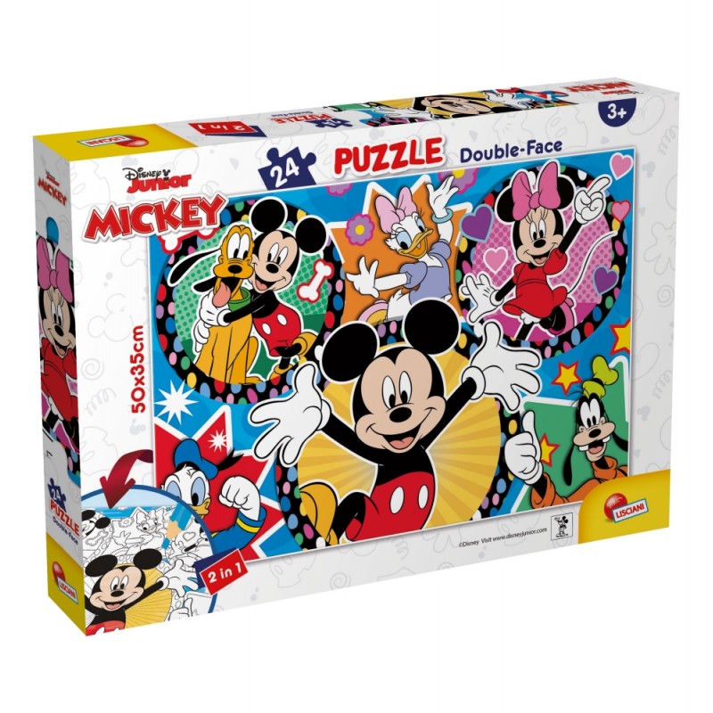 Пъзел, Lisciani, Mickey Mouse, Двулицев пъзел 24 части