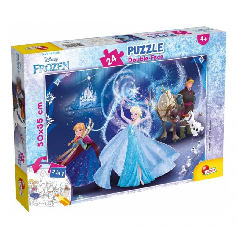 Пъзел, Lisciani, Frozen, Двулицев пъзел 24 части