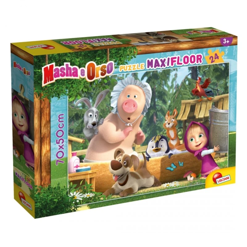 Пъзел, Lisciani, Maша и Мечока, Хубав ден, Пъзел 24 части