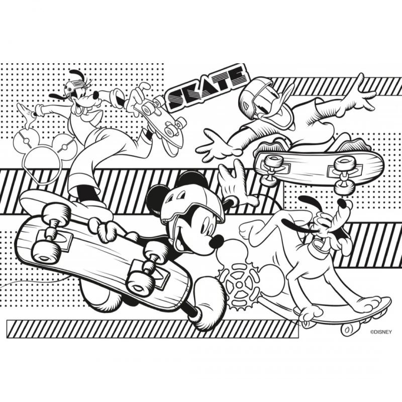 Пъзел, Lisciani, Mickey Mouse, Двулицев пъзел 60 части