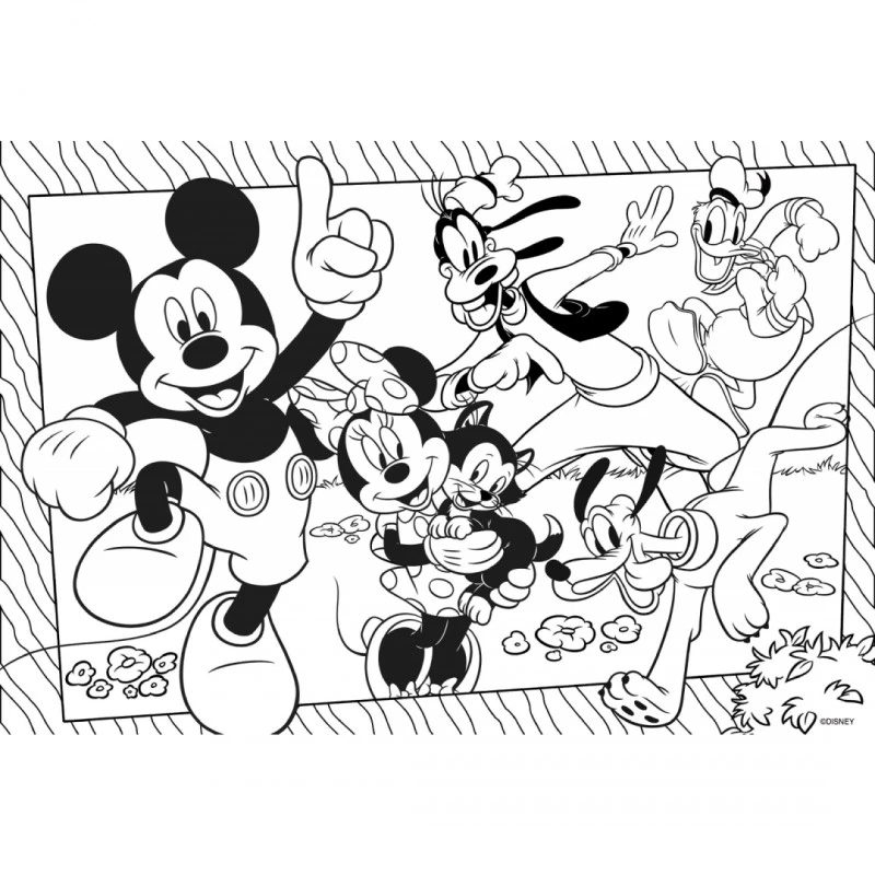 Пъзел, Lisciani, Mickey Mouse, Двулицеви пъзели 4 х 48 части