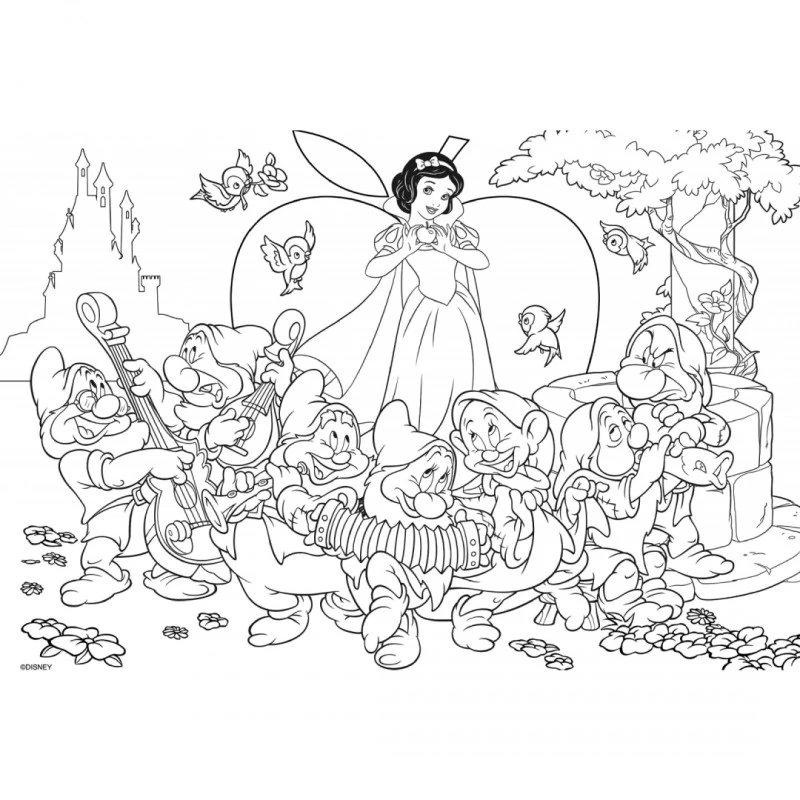 Пъзел, Lisciani, Disney Princess, Снежанка, Двулицев пъзел 24 части