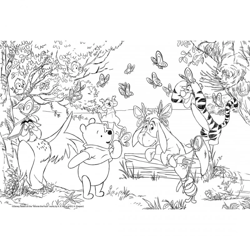 Пъзел, Lisciani, Disney, Мечо Пух, Двулицев пъзел 24 части