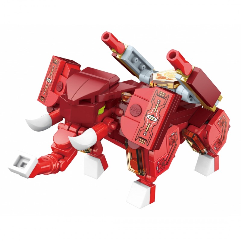  Конструктор, Qman, Mechanical Beasts, Куб с бронирани чудовища, 177 части