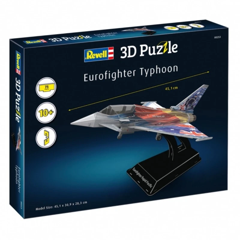 Пъзел, Revell, Изтребител Eurofighter Typhoon 3D, 75 части