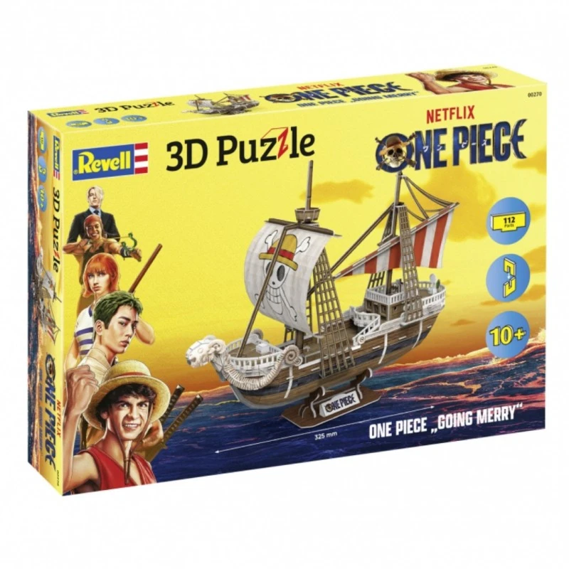 Пъзел, Revell, One Piece, Кораб Going Merry 3D, 112 части