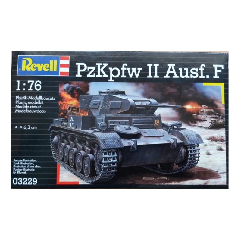 Германски танк от Втората световна война PzKpfw II Ausf. F - сглобяем модел