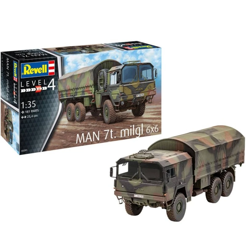 Сглобяем модел Revell, Военен камион MAN 7t Milgl