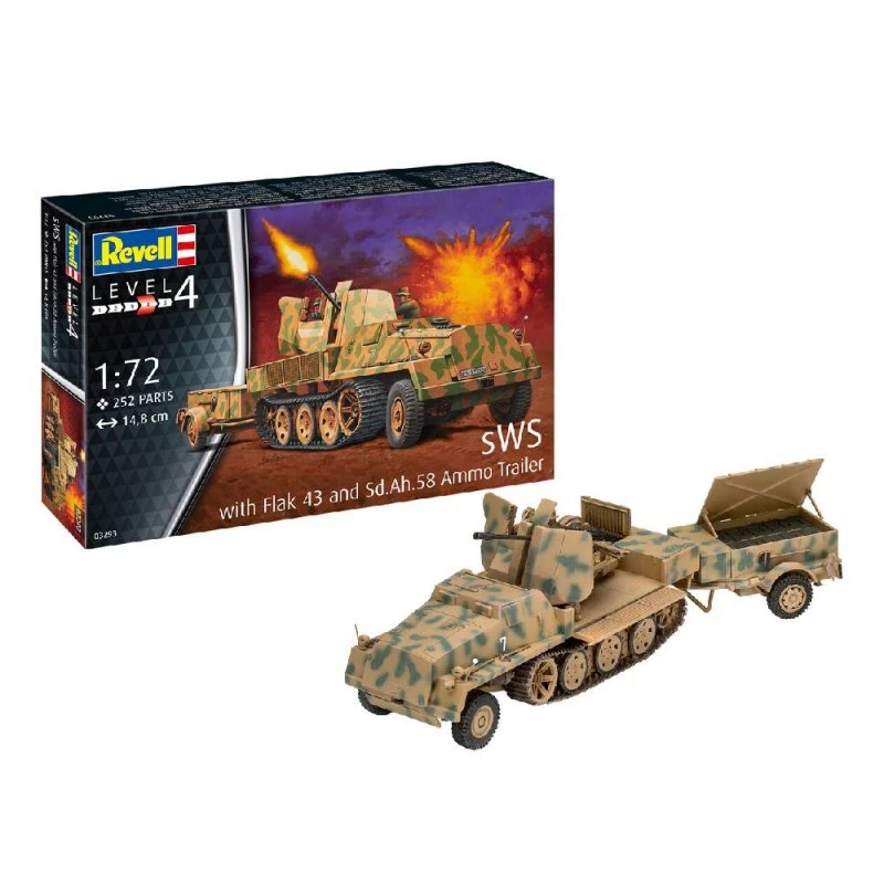 Сглобяем модел, Revell, SWS с Flak 43, 252 части