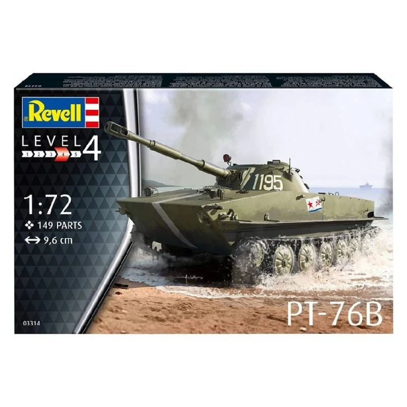 Сглобяем модел, Revell, Съветски лек танк ПТ-76Б, 149 части