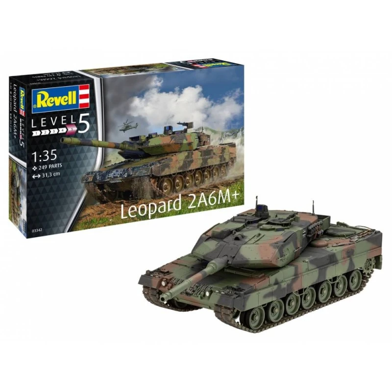 Модел за сглобяване, Revell, Leopard 2 A6M+, 249 части