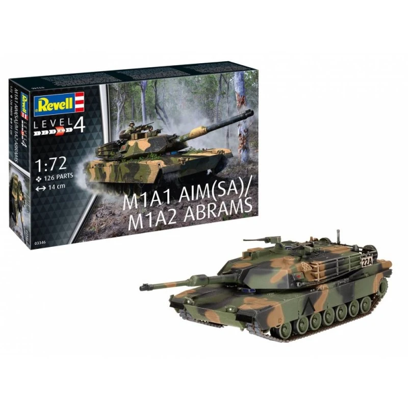 Сглобяем модел, Revell, M1A1 AIM(SA)/ M1A2 Abrams, 126 части