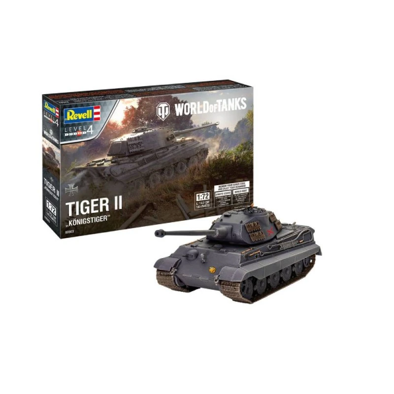Сглобяем модел, Revell, World of Tanks, Tiger II Ausf.B Konigstiger, 143 части