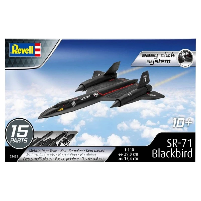 Сглобяем модел, Revell, Самолет Lockheed SR-71 Blackbird, 15 части