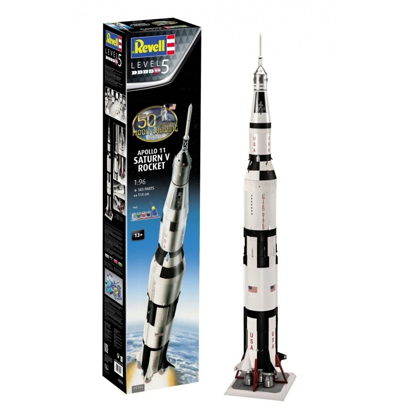 Комплект сглобяем модел, Revell, Apollo 11 Saturn V Rocket, 183 части