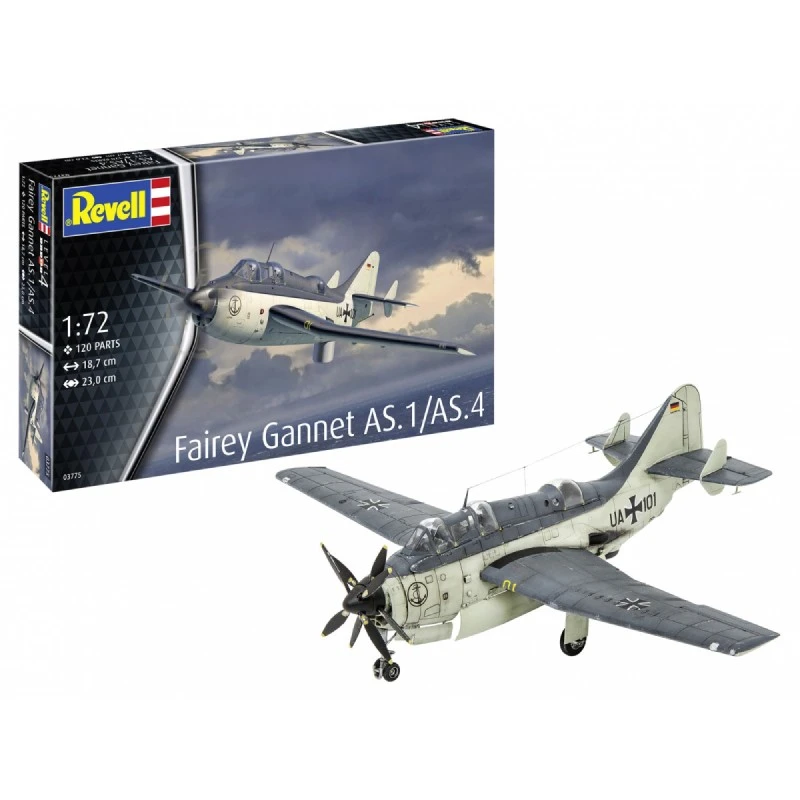 Сглобяем модел, Revell, Британски изтребител Fairey Gannet AS.1/AS.4, 120 части