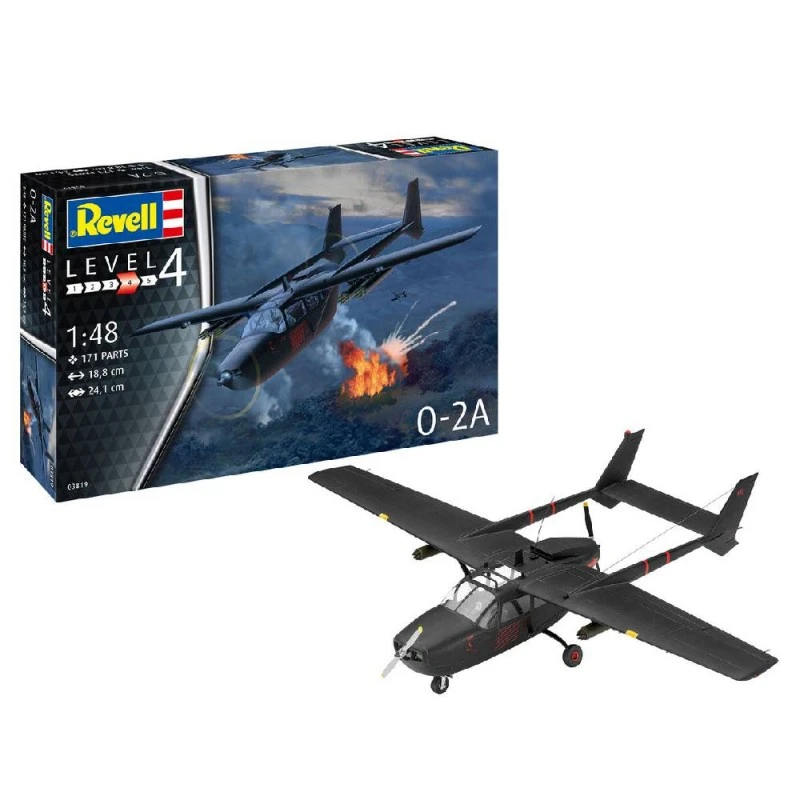 Сглобяем модел, Revell, Американски разузнавателен самолет, O-2A Skymaster, 171 части