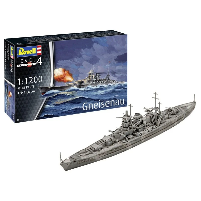 Сглобяем модел, Revell, Боен кораб Гнайзенау, 48 части