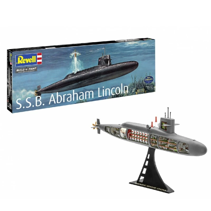 Сглобяем модел, Revell, Подводница S.S.B. Abraham Lincoln, 158 части