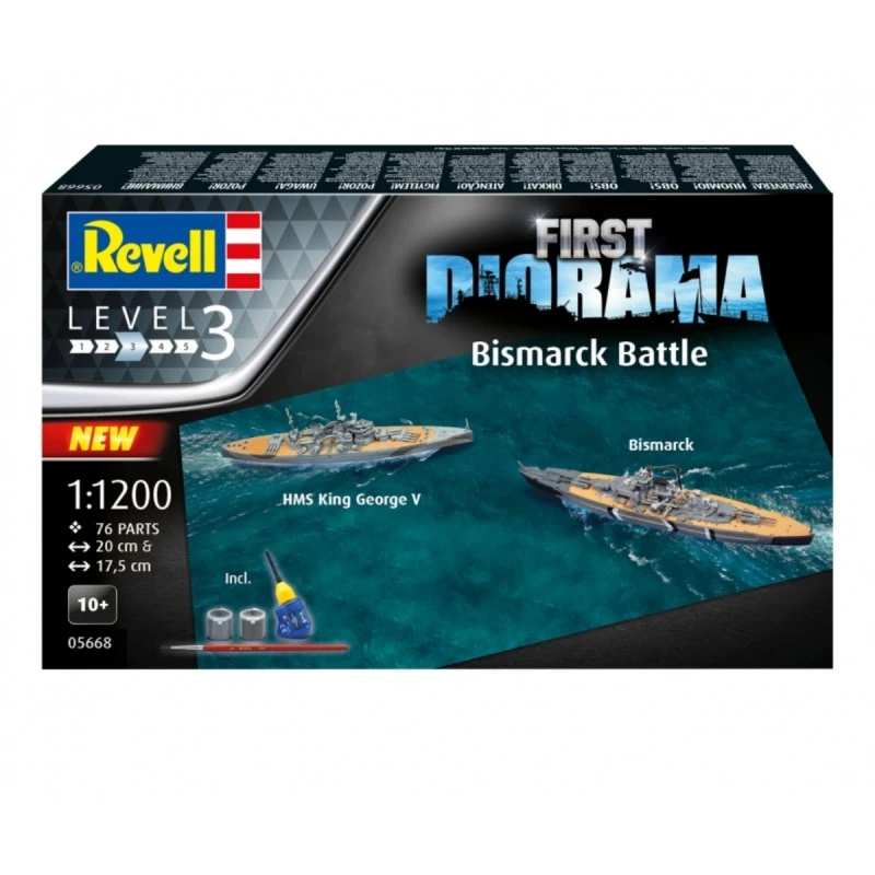 Сглобяем модел, Revell, Диорама Битката Bismarck HMS и King George V, 76 части