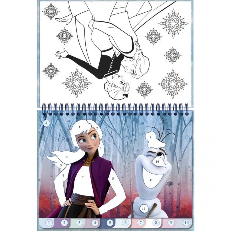 Творчески комплект, Totum, Frozen, Книжка за оцветяване и стикери 2 в 1