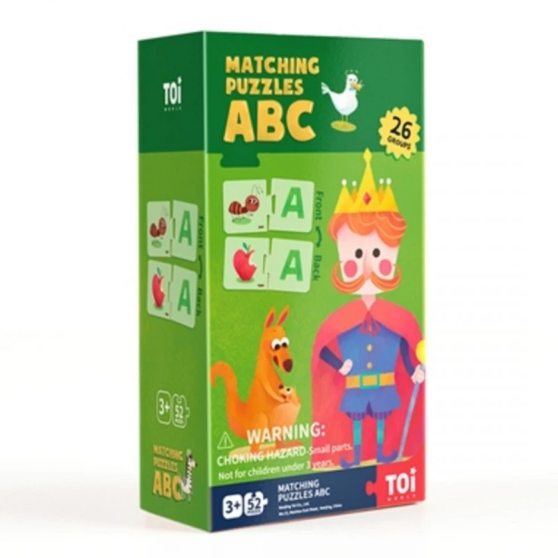 Образователен пъзел, Toi World, Съответстващи букви, 52 части