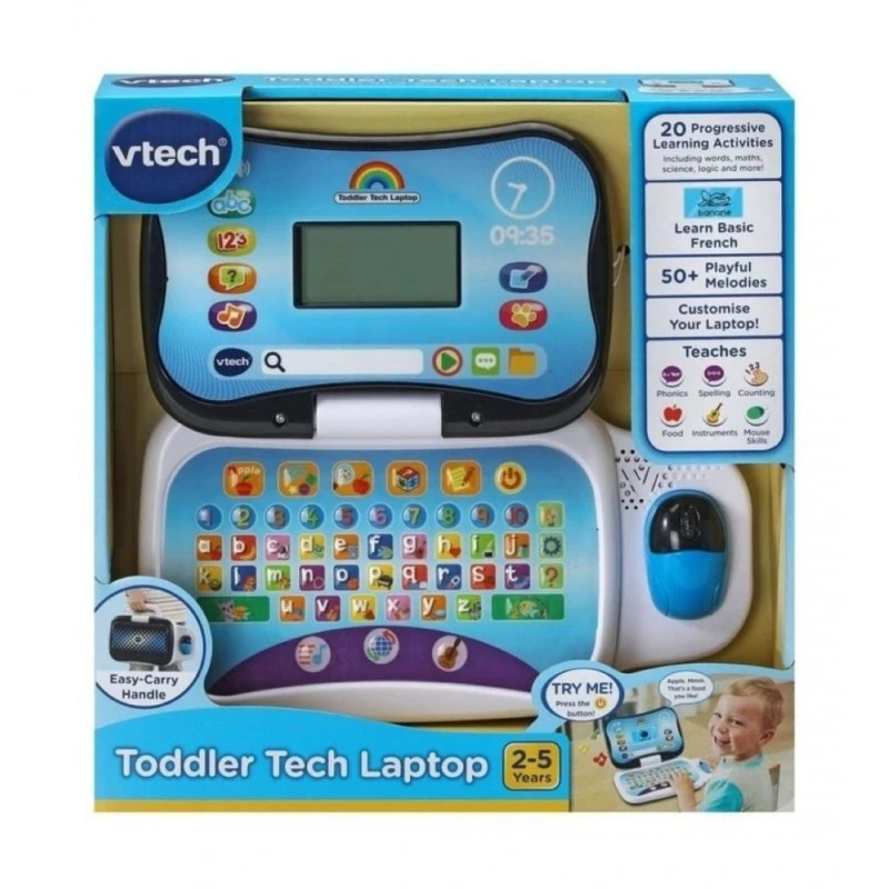 Интерактивна играчка, Vtech, Образователен лаптоп, 4.8 x 30 x 16 cm, Син