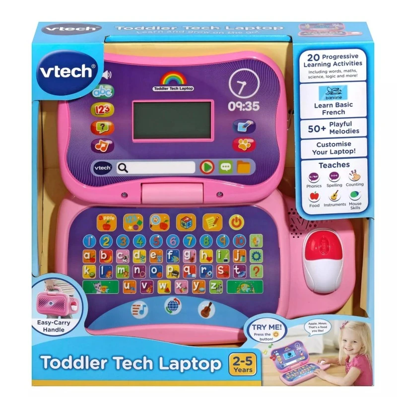 Интерактивна играчка, Vtech, Образователен лаптоп, 4.8 x 30 x 16 cm, Розов