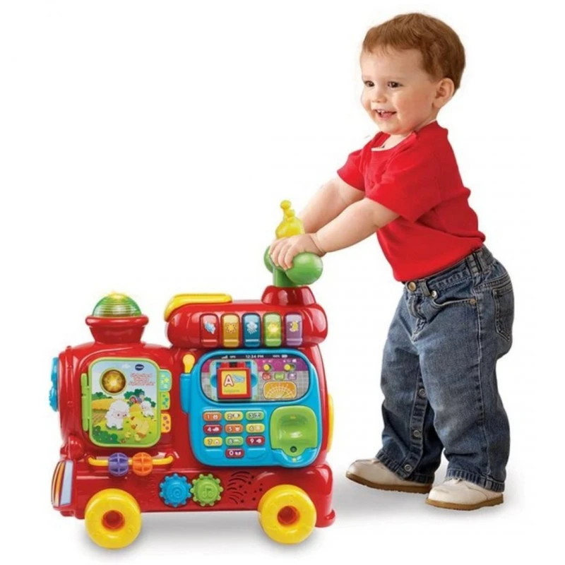 Интерактивна играчка, Vtech, Забавен образователен влак за бутане и яздене