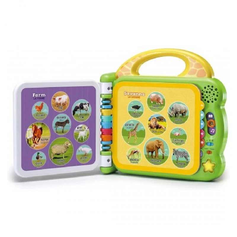 Занимателна книжка Vtech, 100 животни