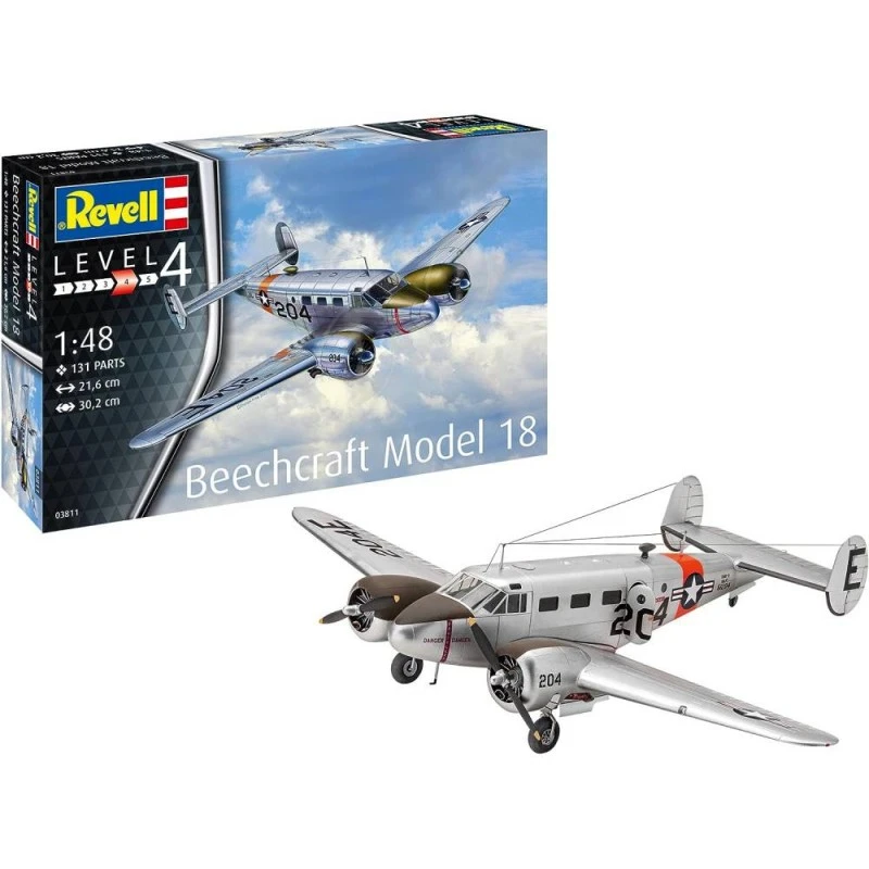 Сглобяем модел, Revell, Beechcraft Model 18, 131 части