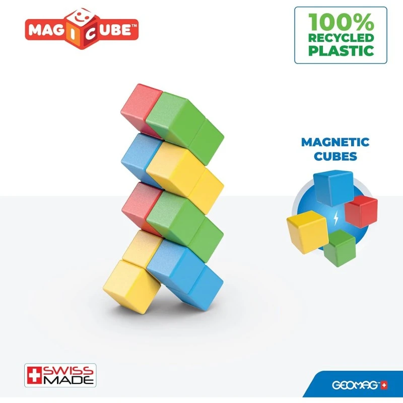 Магнитен конструктор Geomag, Magicube, Creative, 16 части