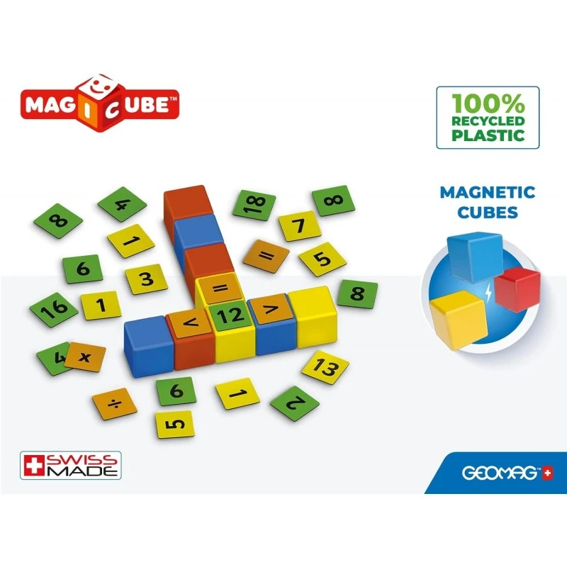 Магнитен конструктор, Geomag, Magicube, Математическо изграждане 256, 55 части