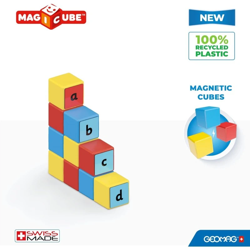 Магнитен конструктор, Geomag, Magicube, Съставяне на думи 258, 55 части