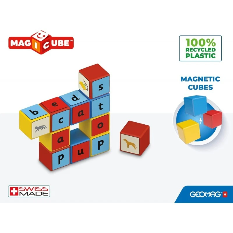 Магнитен конструктор Geomag, Magicube, Съставяне на думи 259, 79 части