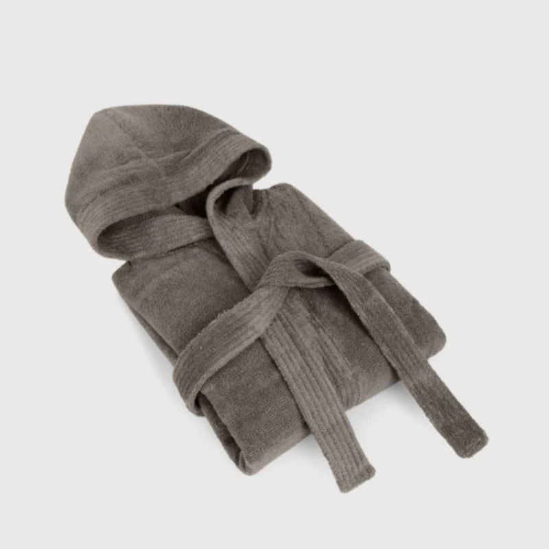 Халат за баня БАМБУК СИВО-КАФЯВ, L/XL