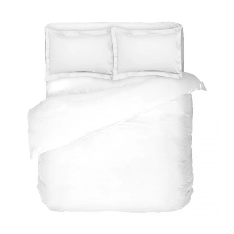 Луксозно Спално бельо в БЯЛО, 100% Памучен сатен, 4 части