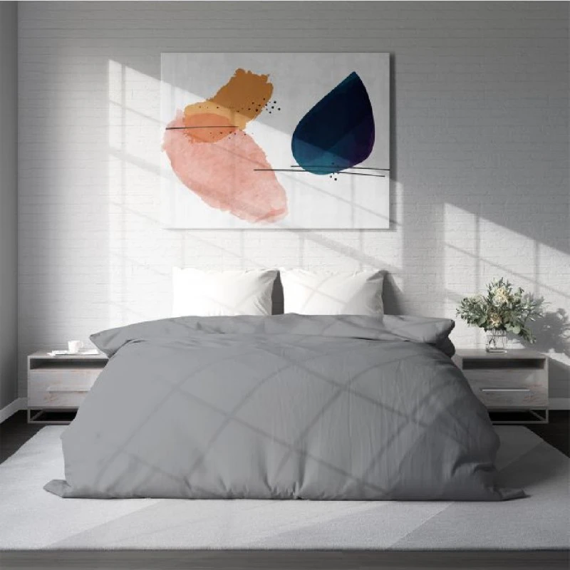 Плик за завивка в НОВО СИВО, 100% Памук Ранфорс,  150/215 см