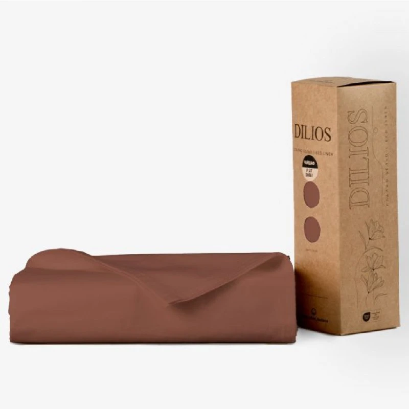 Долен чаршаф КАФЯВО 150/260 см, 100% Памук Ранфорс