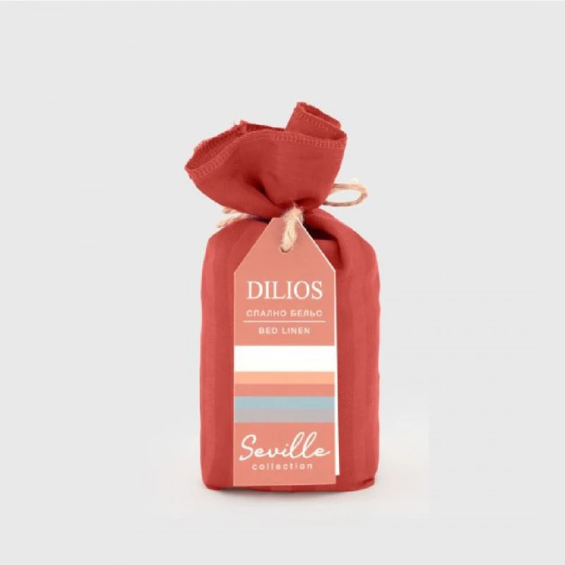 Комплект Калъфки райе 100% Памучен сатен 50/70 см, СЕВИЛЯ ЛУКС червено