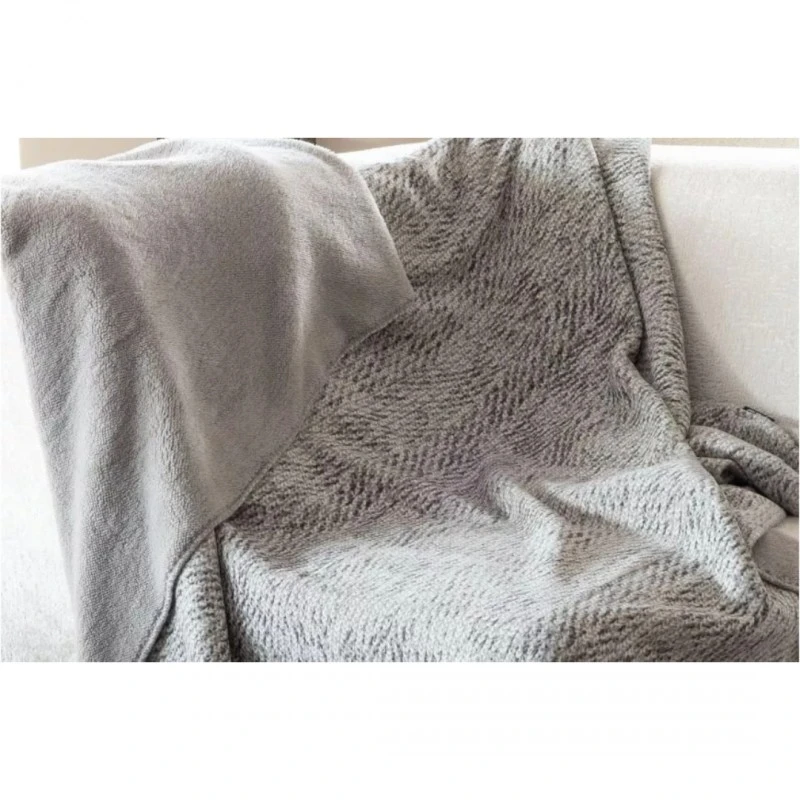 Одеяло CHENNIL SHERPA, 200х200, сив