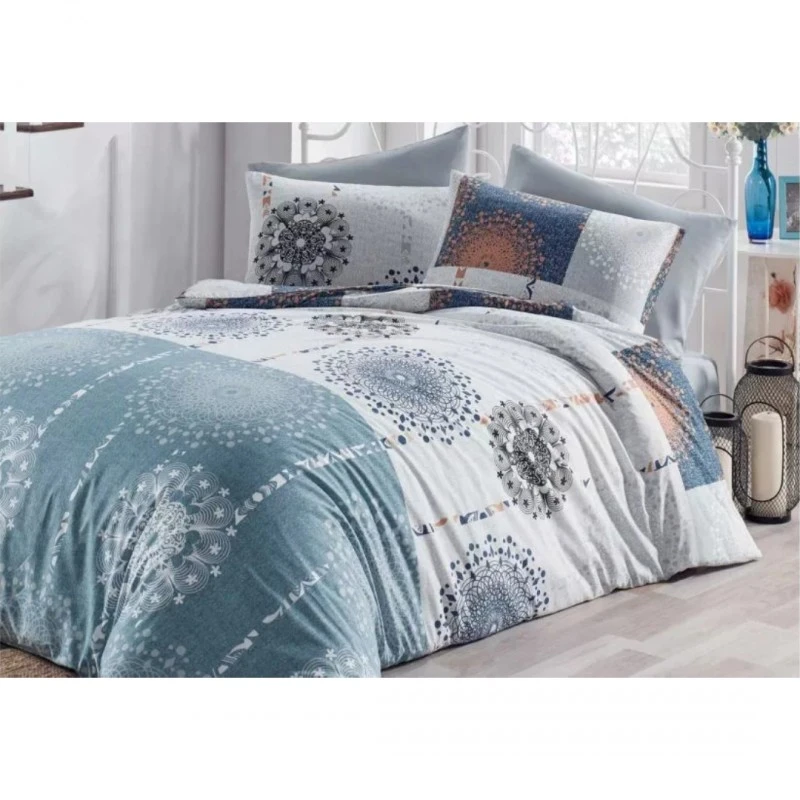 Спален комплект TED Ранфорс ELEGANCE GRAY LACE 3 части