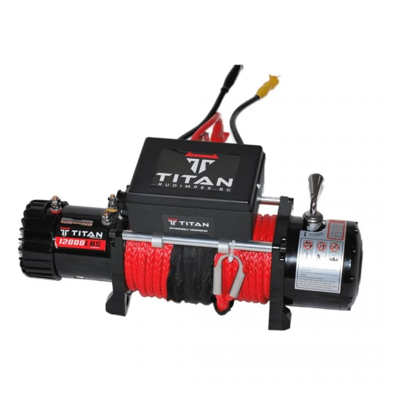 Лебедка 12000lb, 12V, електрическа, със синтетично въже, Titan