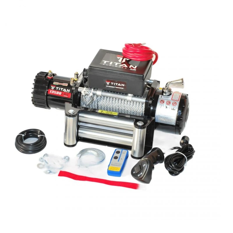 Електрическа лебедка за голям джип и пътна помощ Titan- 12 V - 13500 Lbs / 6136 кг