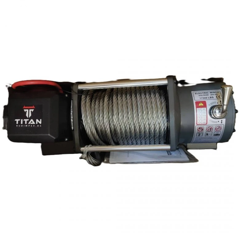Лебедка Titan,17500Lbs / 7938 кг , електрическа 12 V, 4.5 kw, 6 к.с.