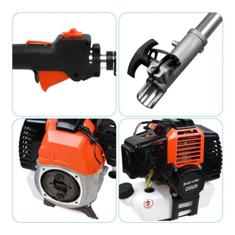 Mултифункционален бензинов тример за трева GREENYARD, 5 в 1- 52 куб.см 2.2 КW